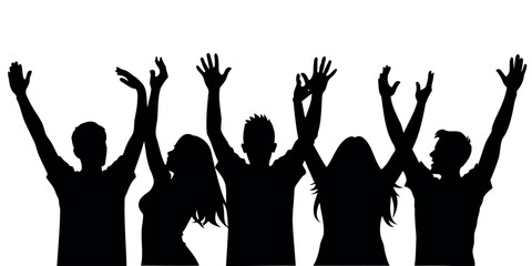 Fototapeta premium silhouette of dancing people. Vector illustration