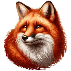 Fototapeta premium red fox isolated on white background