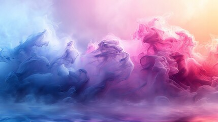  watercolor wash background with soft, flowing hues of pink, blue, and lavender, giving a dreamy...