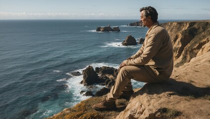 Man enjoying Nature view