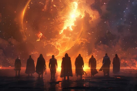 Explosion behind Avengers