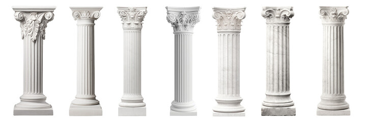 Pillar png cut out element set