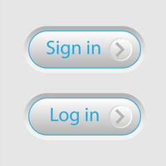 Sign in  Log in web button. vector design. Vector illustration.