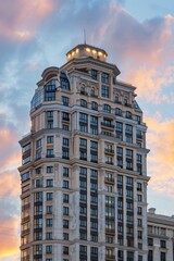 Fototapeta premium advertise banner moscow real estate building premium class 
