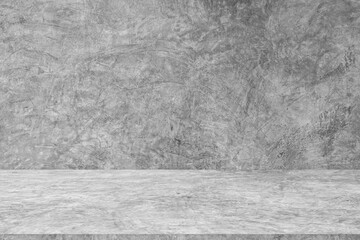 Wall empty studio interior background and backdrop of concrete cement wall in black and gray tones. Studio interior background and empty space Decorating ideas