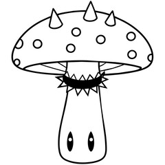punk mushroom vector