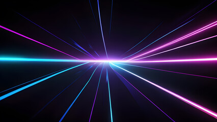 neon speed line abstract background with rays