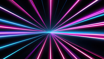 neon speed line abstract background with rays