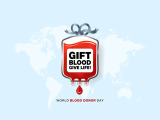 World blood donor day promotion concept. vector illustration.