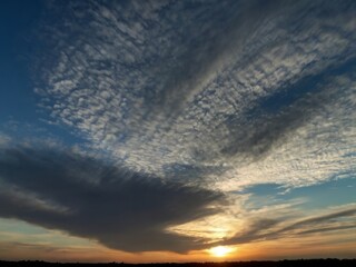 Fototapeta premium photo with romantic landscape sky