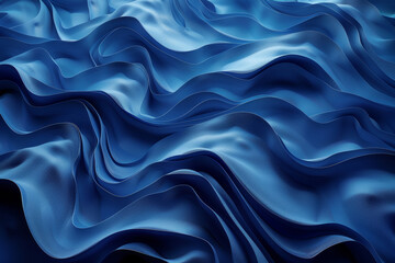 Obraz premium Minimalistic Blue Water Waves