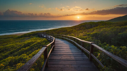 Obraz premium sunset in the mountains 