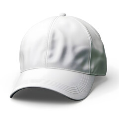 Fototapeta premium White blank cap mockup isolated on white background