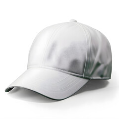 Fototapeta premium White blank cap mockup isolated on white background