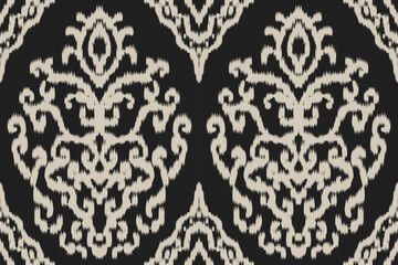 Seamless ethnic design, ikat art. beautiful hand drawn Design for textile and printingEthnic pattern.beautiful pattern. folk embroidery,bohemian style, abstract art	