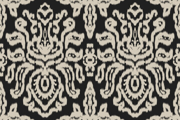 Obraz premium Seamless ethnic design, ikat art. beautiful hand drawn Design for textile and printingEthnic pattern.beautiful pattern. folk embroidery,bohemian style, abstract art 