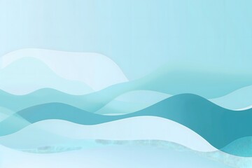 Fototapeta premium A blue ocean with waves and a white background. The waves are very large and the water is very blue