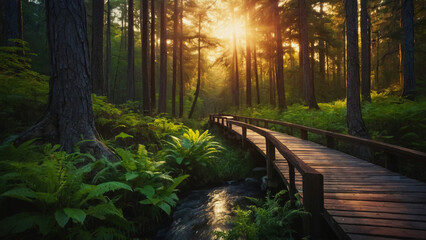 Fototapeta premium sunset in the mountains 