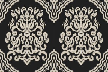 Seamless ethnic design, ikat art. beautiful hand drawn Design for textile and printingEthnic pattern.beautiful pattern. folk embroidery,bohemian style, abstract art	