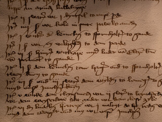 The old manuscript with handwriting