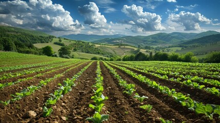 Organic farming practices in rural areas, supporting soil health and a sustainable future ecology