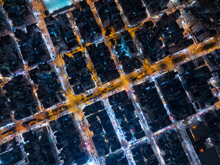Top down view of Hong Kong kowloon sham shui po district