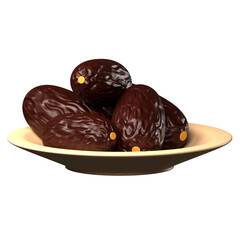 Dates on a Plate 3D Icon
