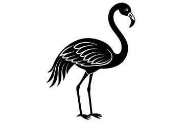 flamingo silhouette vector illustration