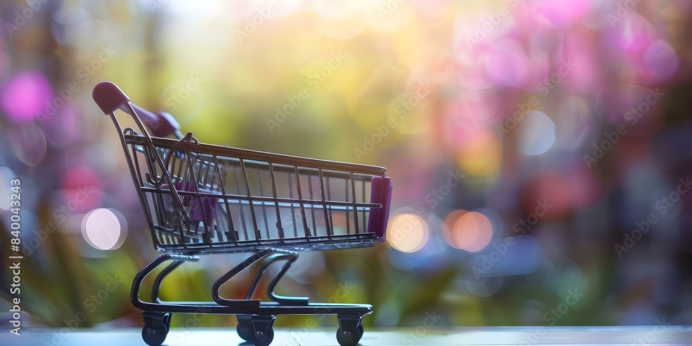 Aufkleber background of an ecommerce business with a focus on shopping cart functionality. concept ecommerce p