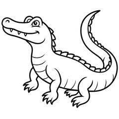 cartoon line art vector illustration.