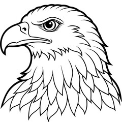 eagle line art vector illustration.