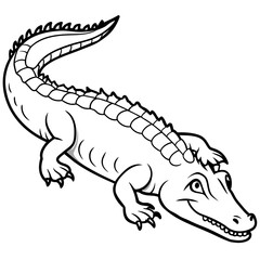 cartoon line art vector illustration.