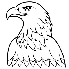 eagle line art vector illustration.