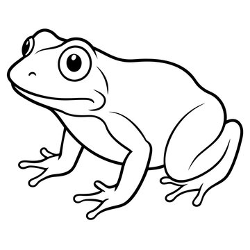 recommend clip art: frog line art vector illustration.