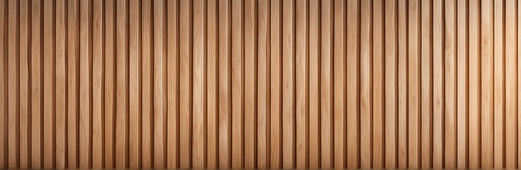 Vertical slats on wooden wall  natural wood paneling texture for interior design
