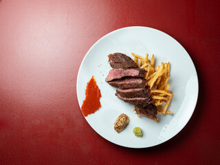 beef steak on a plate
