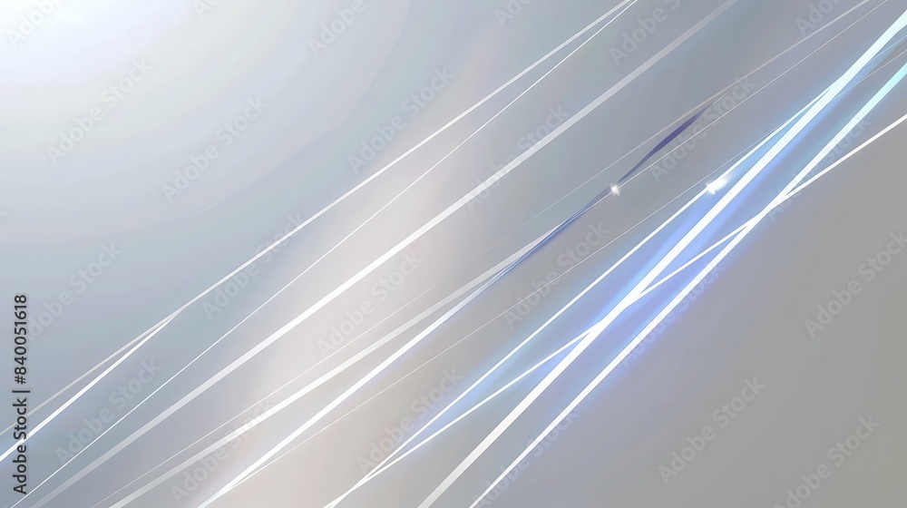 Poster a minimalist design featuring thin, sharp lines of blue and white light that intersect over a subtle