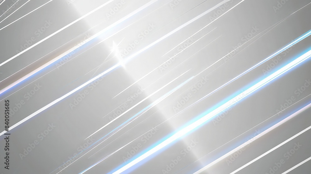 Poster a minimalist design featuring thin, sharp lines of blue and white light that intersect over a subtle
