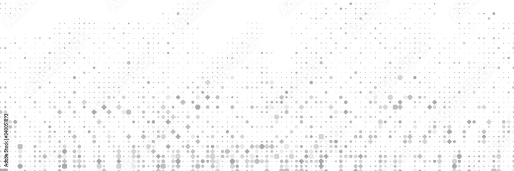 Poster grey small square dots abstract geometric background. vector technology design