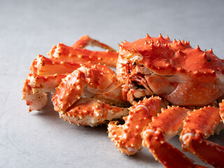 King crab close-up, food ingredients	