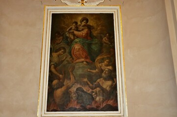 Vasto - Dipinto settecentesco Madonna del Suffragio nella Chiesa di Santa Maria Maggiore