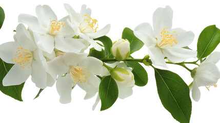 Naklejka premium PNG white jasmine flowers full bloom