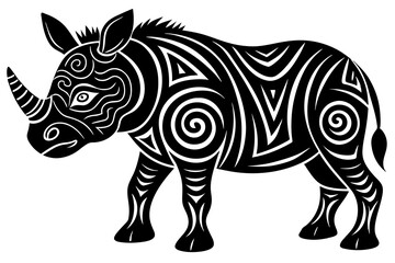 rhinoceros silhouette vector illustration