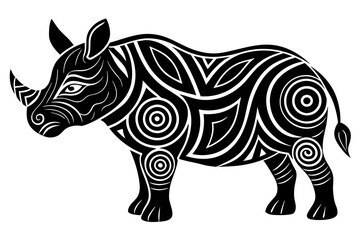 rhinoceros silhouette vector illustration