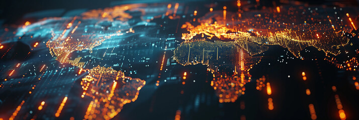 A vibrant digital representation of stock market data, featuring colorful graphs and charts illustrating financial trends and analysis..A vibrant digital representation of stock market data, 