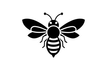 bee silhouette vector illustration