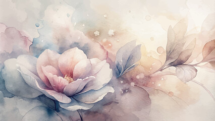 Beautiful watercolor flower background