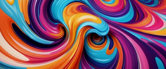 Vibrant Whirl Dynamic 3D Paint Spiral