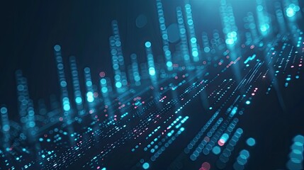 Abstract crypto design that combines stock market dynamics with FinTech in modern silver and blue tones. Background.