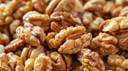 Fototapeta premium Close-Up of Fresh, Organic Pecan Nuts Texture